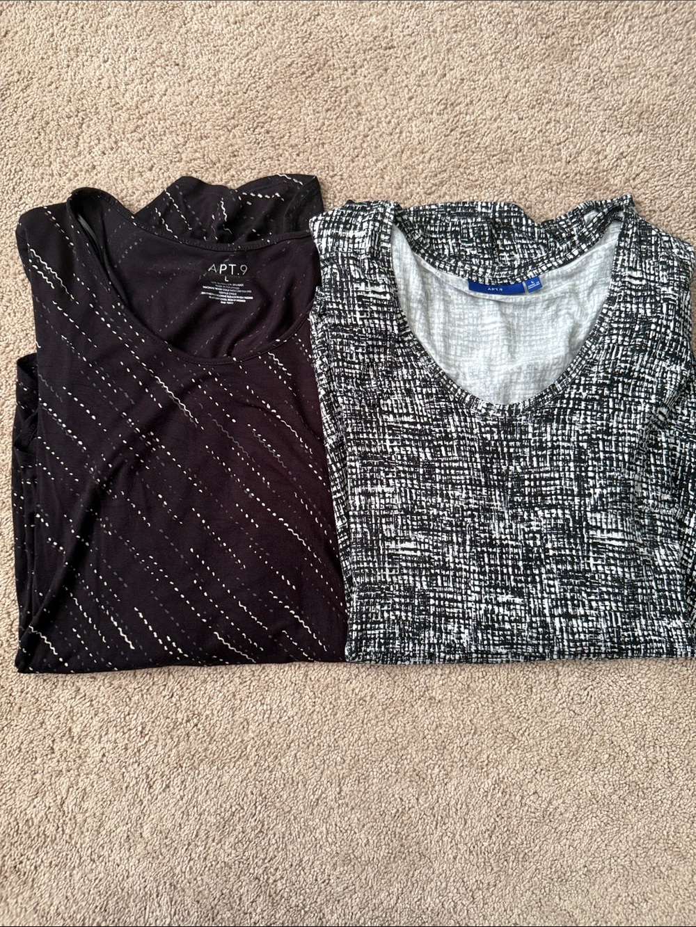 Set of 2 Long Sleeve Scoop Neck Tunic Shirts